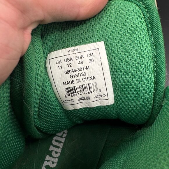 Supra Vaider High Top Men’s Green Suede Skate Shoes - Picture 4 of 4